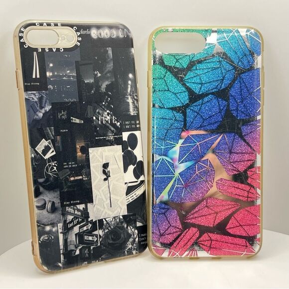 🌺FREE ~ iPhone 8s Plus Cases ~ Durable ~ Sparkle ~ Diamonds ~ Pre Loved - Picture 2 of 4